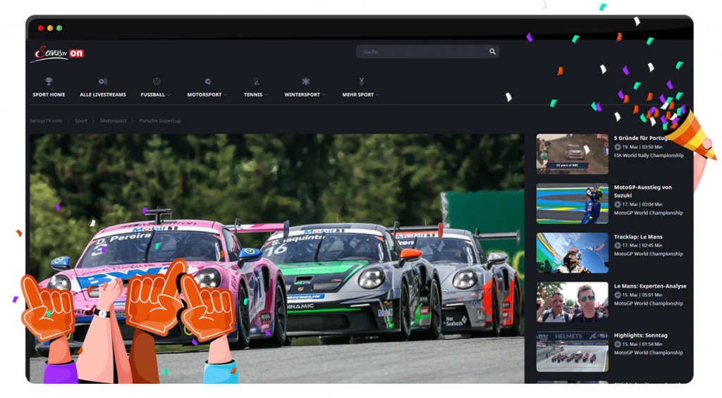 Porsche Supercup 2022 streaming live en gratis op ServusTV