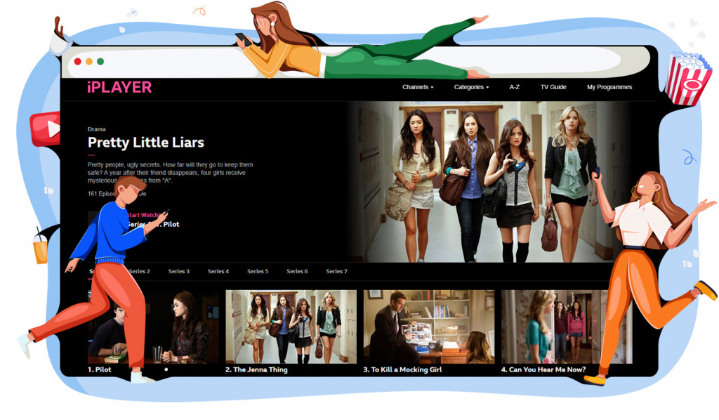 Pretty Little Liars streaming on BBC iPlayer in Britain