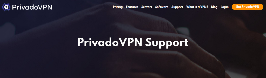 PrivadoVPN support website