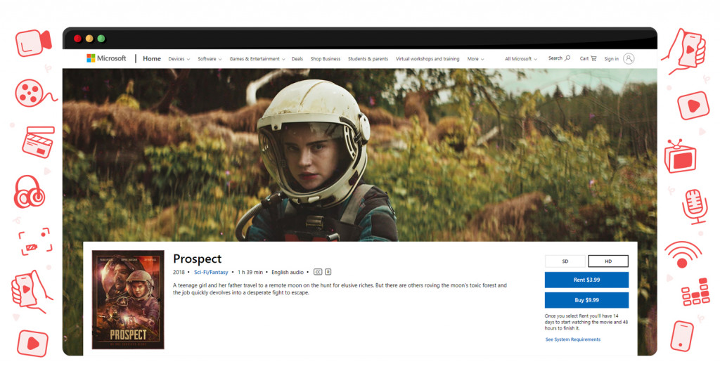 Prospect te huur in de Microsoft Store