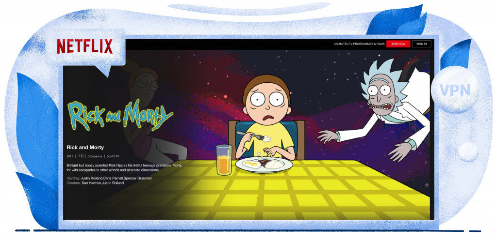 Rick and Morty is available on Netflix in other countries