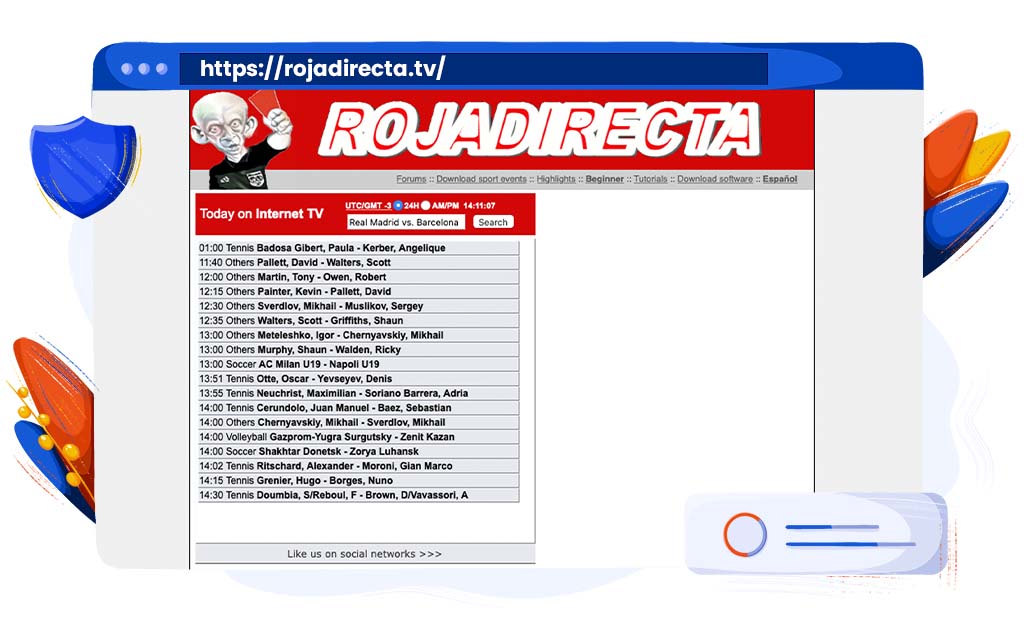 Rojadirecta, sitio web de retransmisiones deportivas