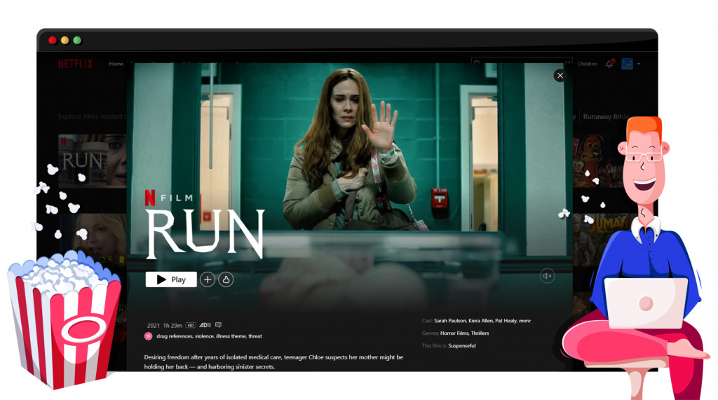 Run film streamen op Britse Netflix