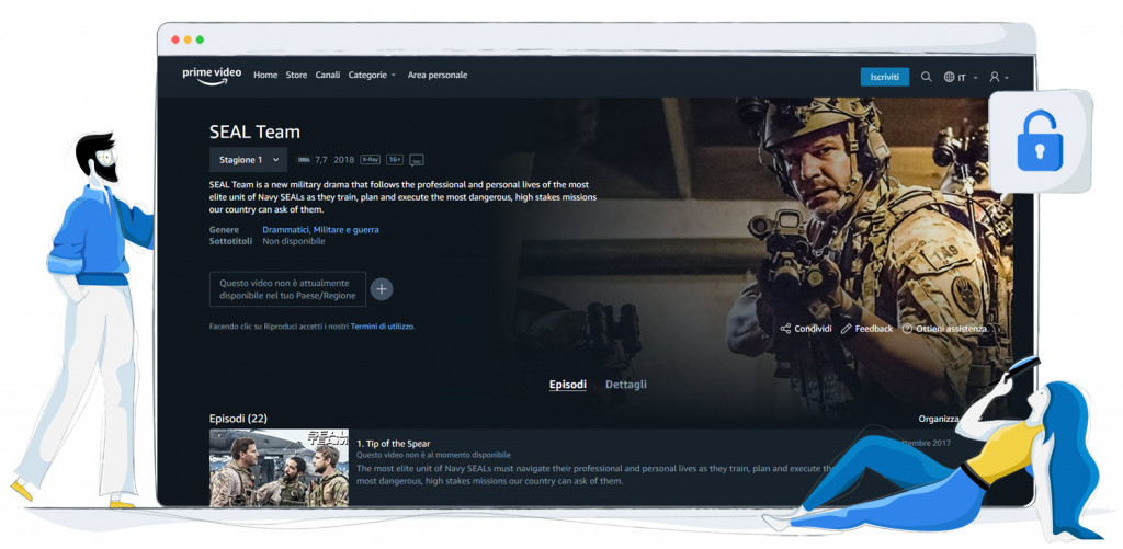 SEAL Team in streaming su Amazon Prime Video