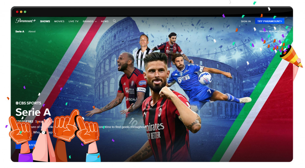 Serie A in streaming su Paramount Plus negli Stati Uniti