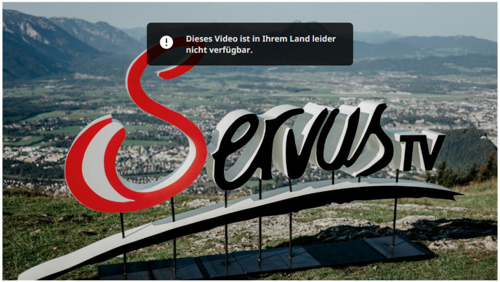 Servus TV non disponible en France