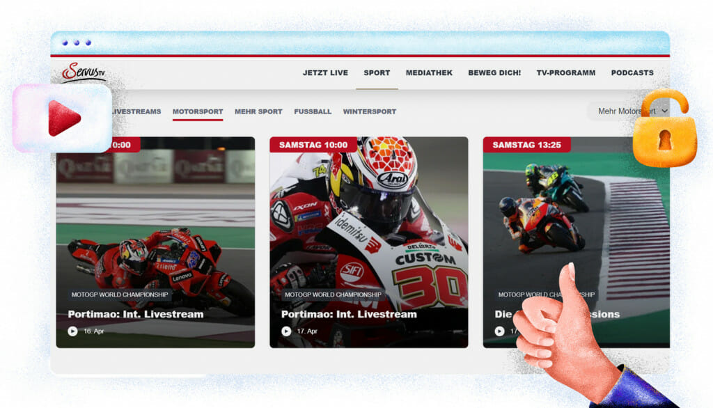 Motosports en streaming sur Servus TV