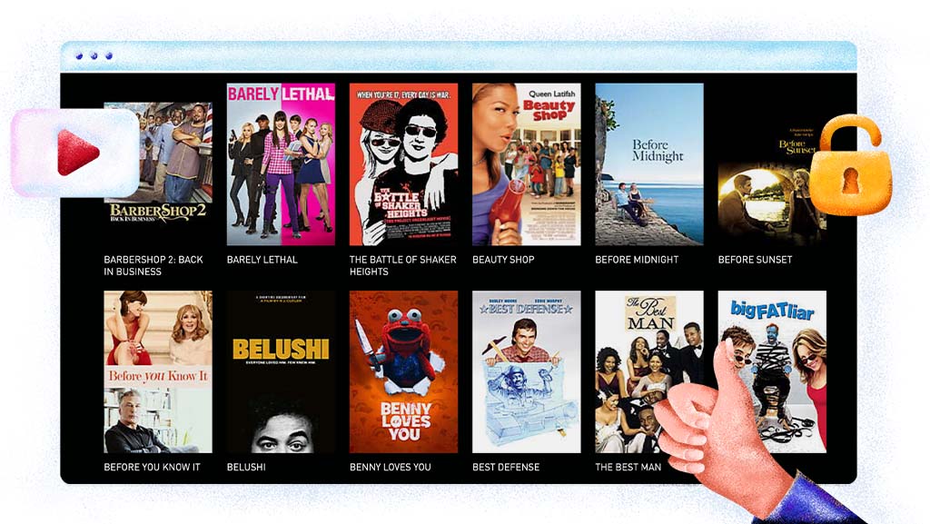 Showtime streaming comedy movies