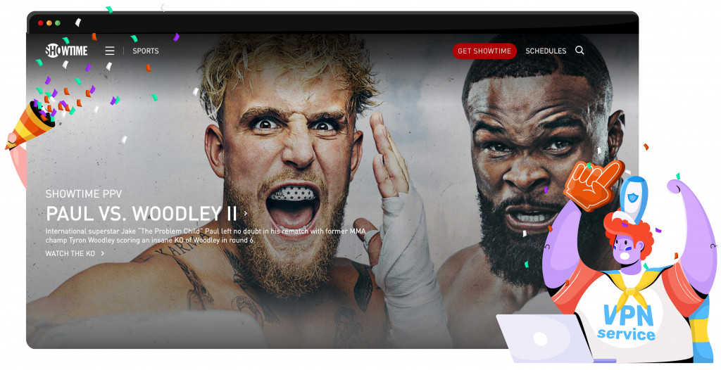 Showtime streaming the Paul vs Woodley fight