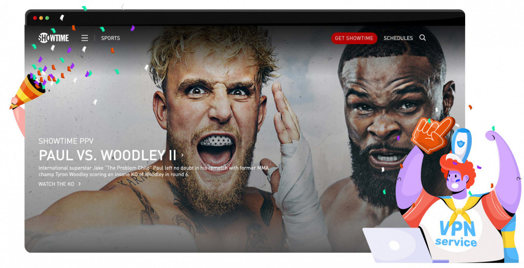 Showtime streaming the Paul vs Woodley fight