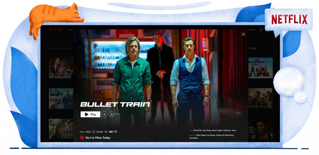 Bullet Train streaming op Netflix in de VS