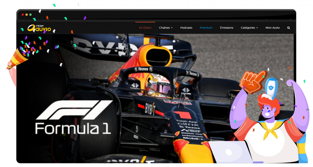 La Formule 1 en streaming en direct et gratuitement sur la RTBF en Belgique