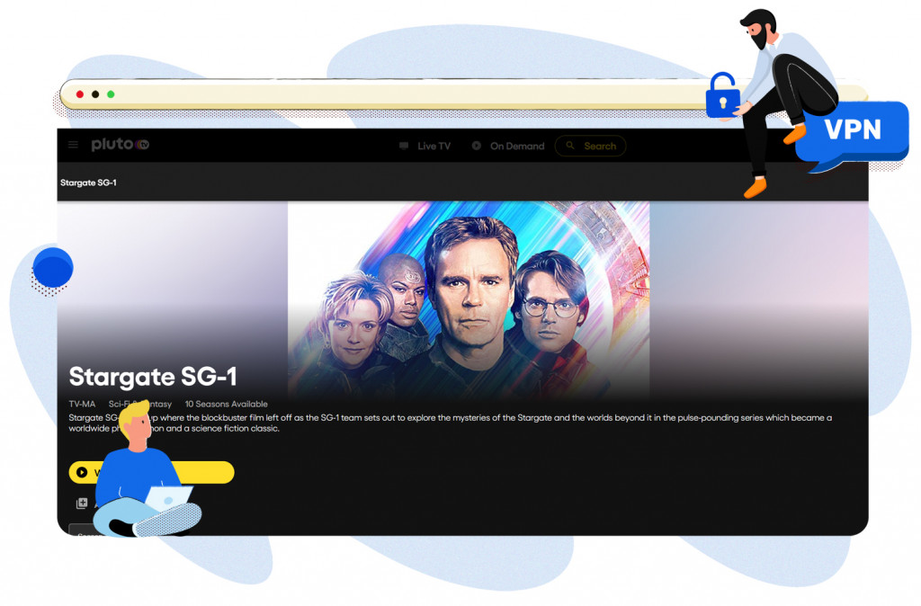 Stargate SG-1 streaming op PlutoTV