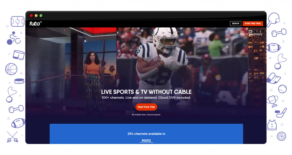 The NFL streaming on fuboTV