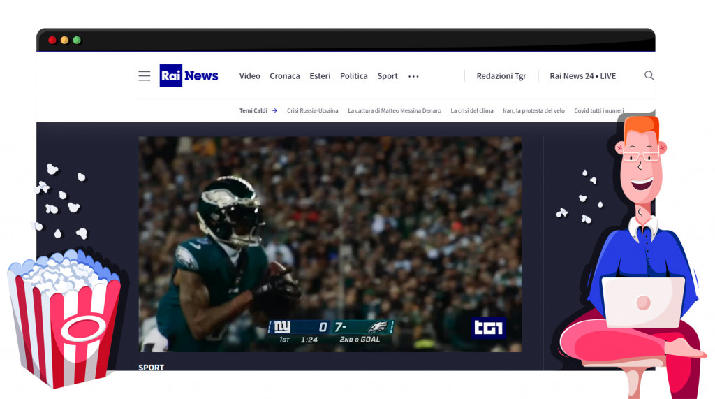 Super Bowl 2023 streaming on RAI 2 in Italy