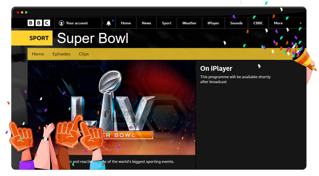 Super Bowl LVI streaming op BBC iPlayer in het VK