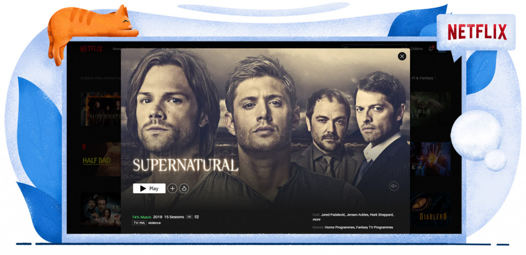Supernatural streaming op Amerikaanse Netflix