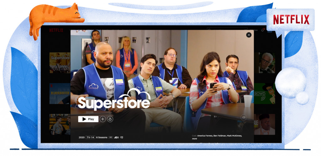 Superstore streaming op Netflix in het Verenigd Koninkrijk