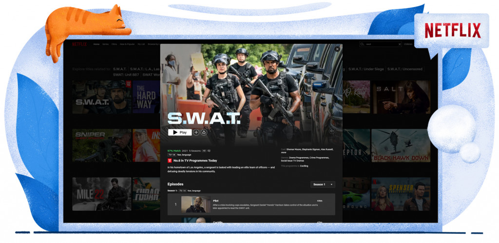 S.W.A.T. streaming op Netflix in de VS