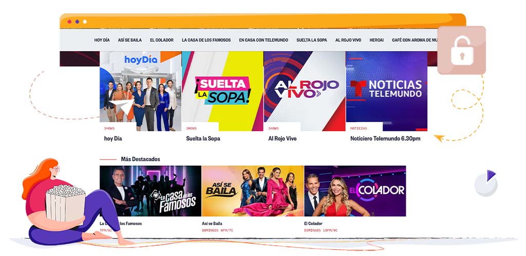 Transmitir Telemundo con una VPN