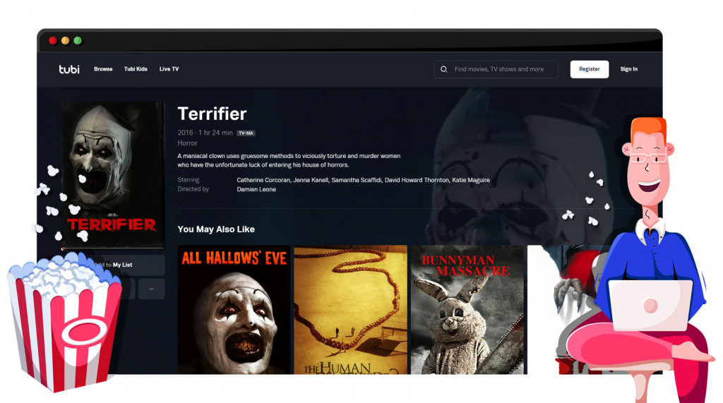 Terrifier gratis streaming op Tubi