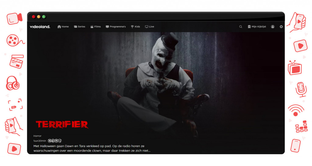 Terrifier streaming op Videoland in Nederland