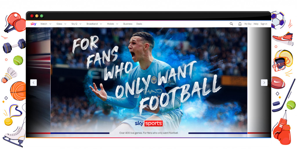 Football streaming on Sky in the UK