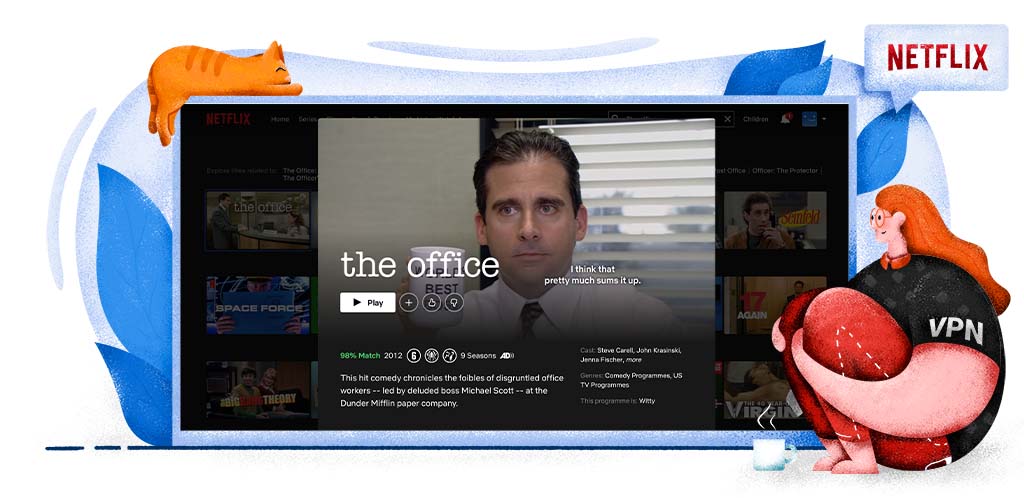 Watch The Office on Netflix with a VPN