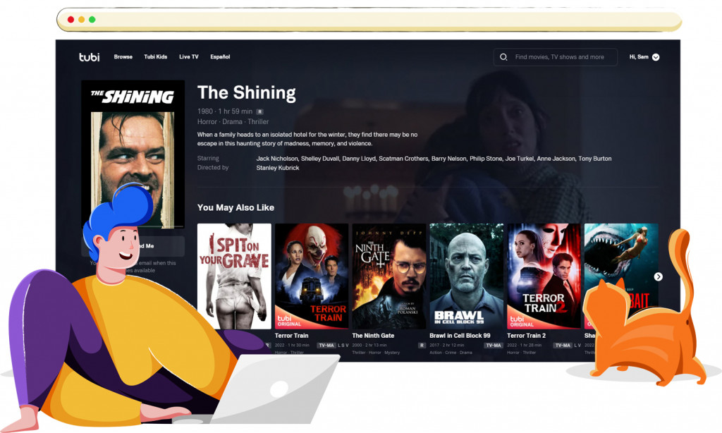 The Shining gratis streaming op Tubi TV
