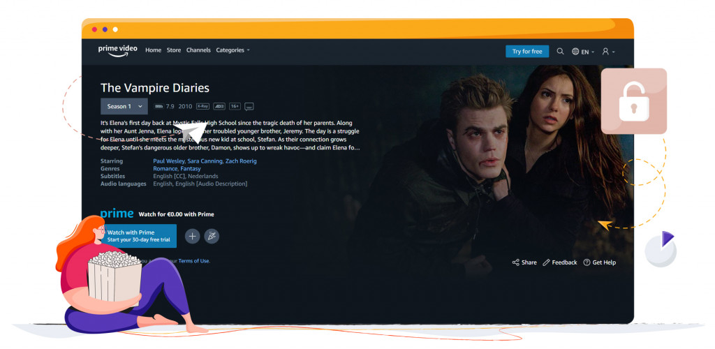 The Vampire Diaries streaming op Amazon Prime Video in Nederland