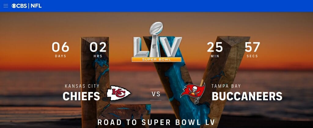 Il Super Bowl su CBS Sports