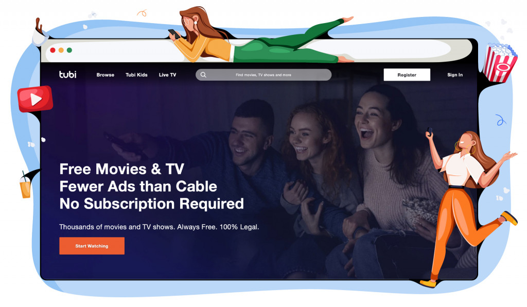 Tubi TV, kostenlose Streaming-Plattform