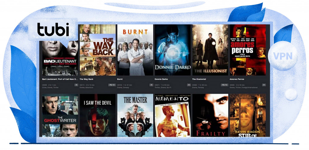 Movies streaming on TubiTV