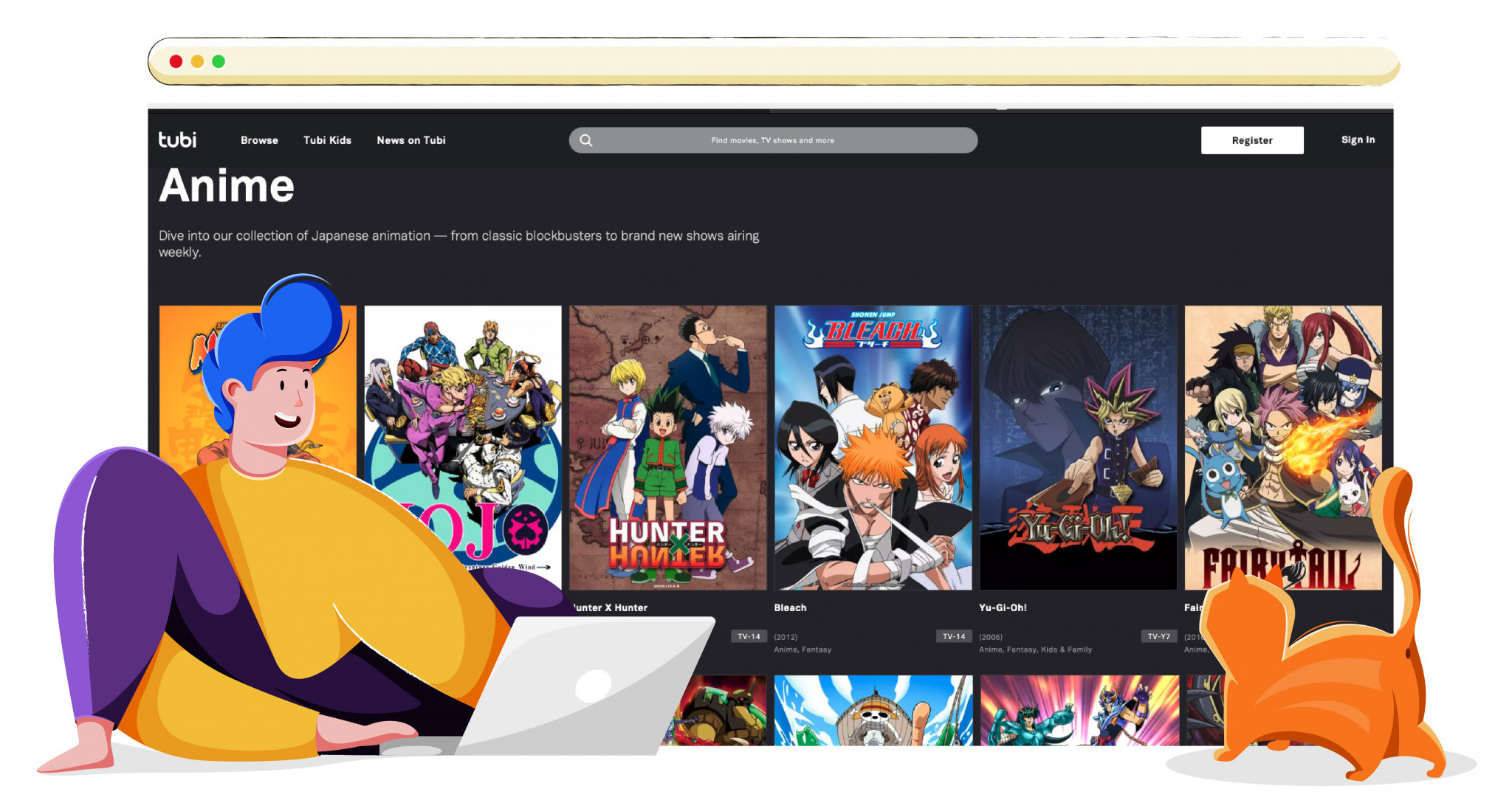 Tubi TV streaming anime