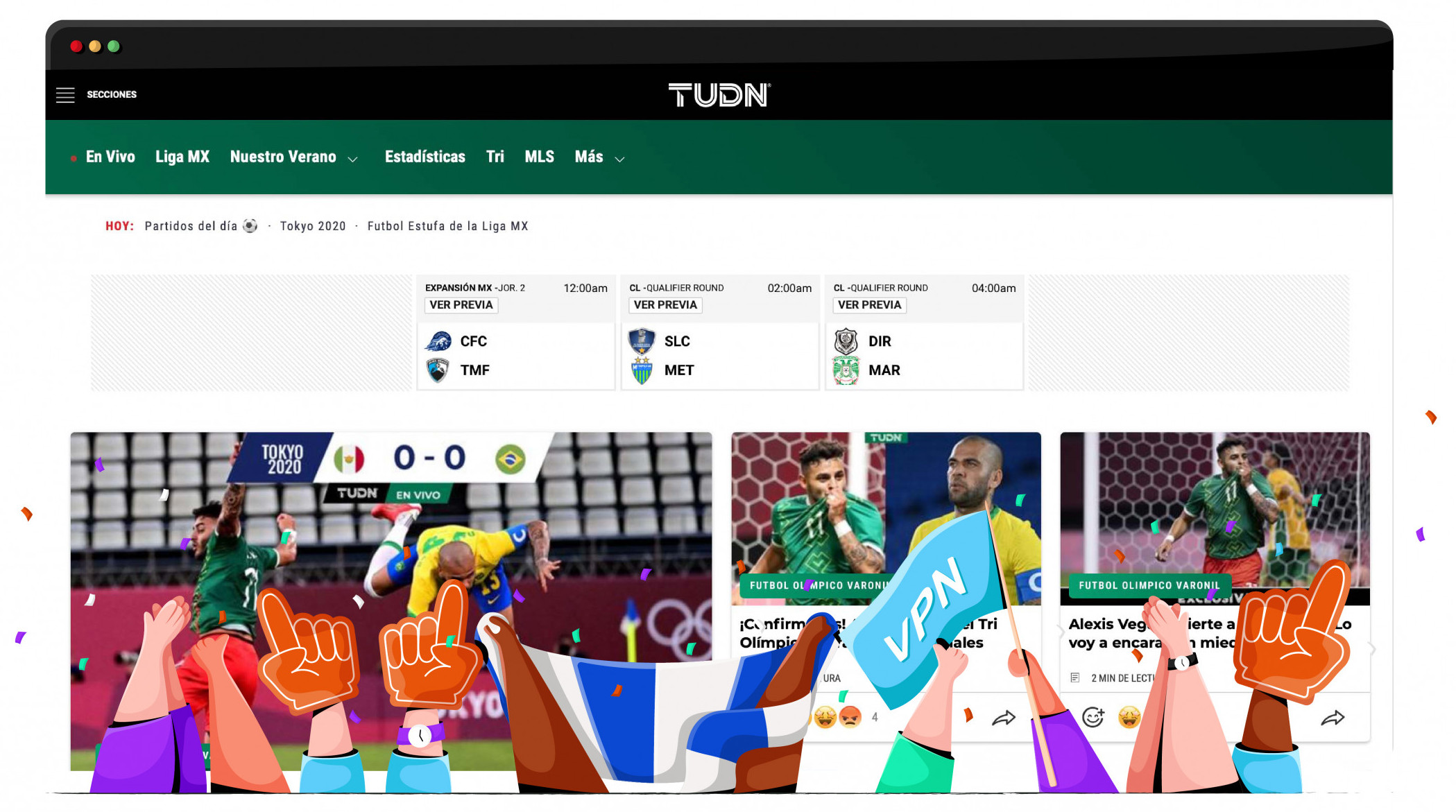 TUDN es accesible en España con una VPN