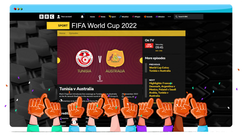 Tunisia vs Australia live and free on BBC iPlayer