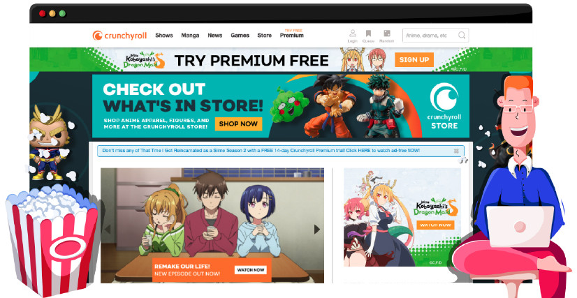 Crunchyroll streaming anime for free