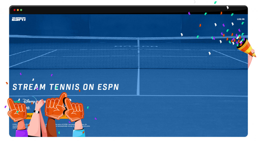 US Open streaming on ESPN in the US