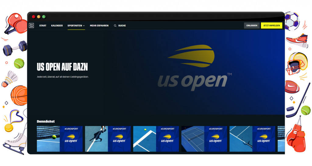 US Open 2022 Streaming auf DAZN