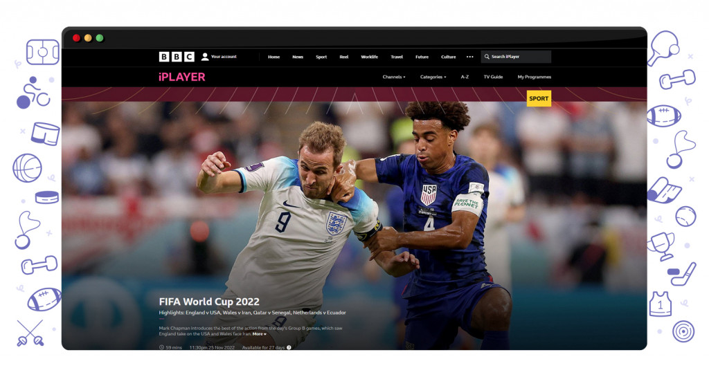 USA vs. Iran streaming live and free on BBC iPlayer in the UK