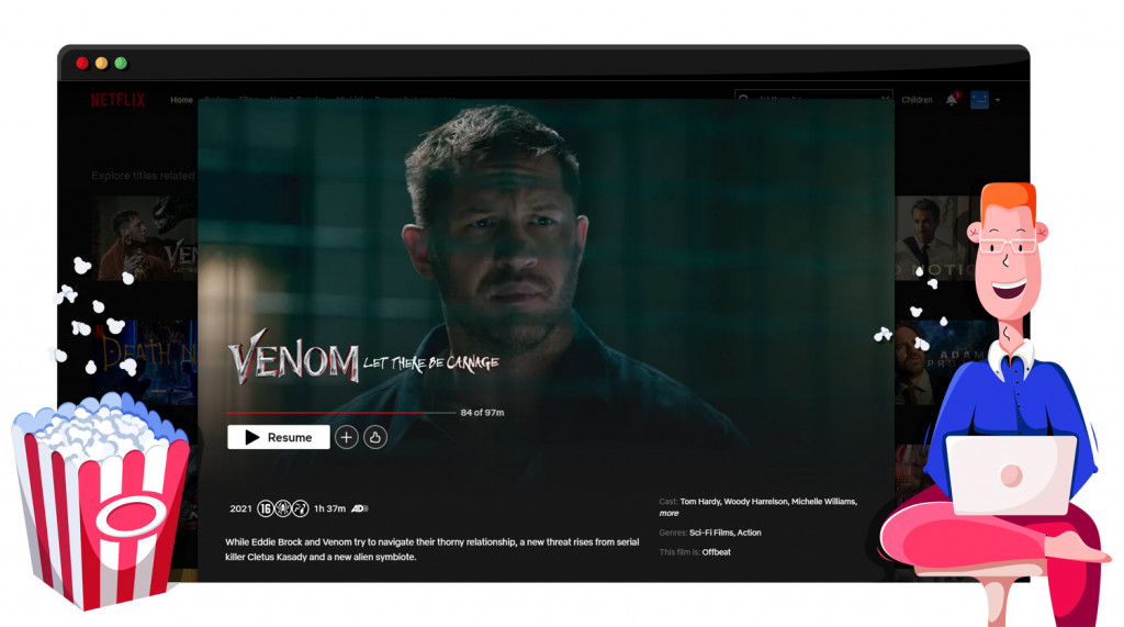 Venom 2 streamt auf Netflix in den Niederlanden