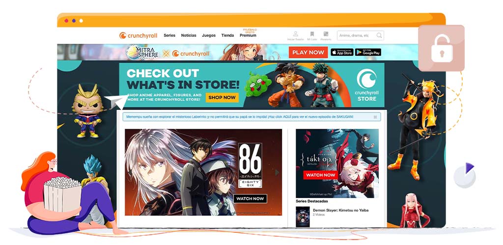 Accéder à plus de contenu Crunchyroll avec un VPN