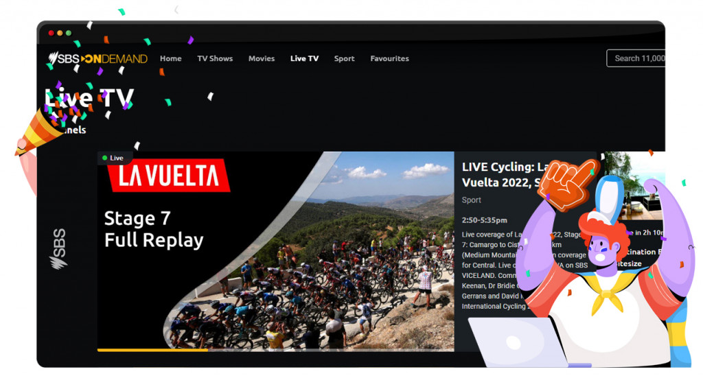Vuelta a España streaming live and free on SBS in Australia