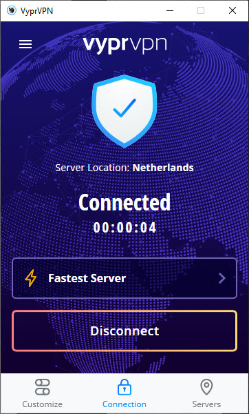VyprVPN fastest server option