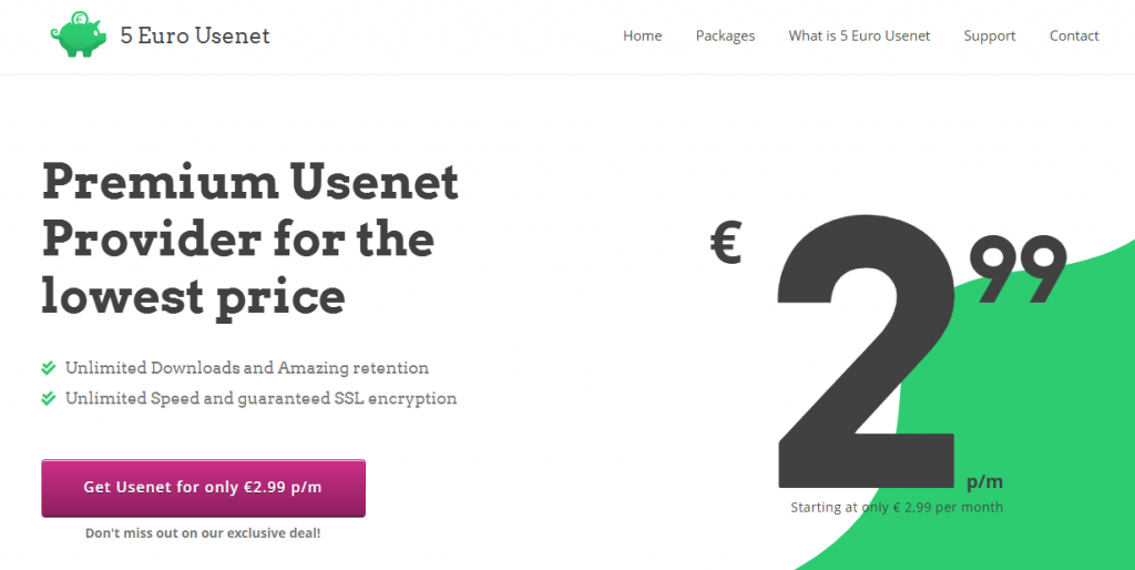 5 Euro Usenet Special Deal