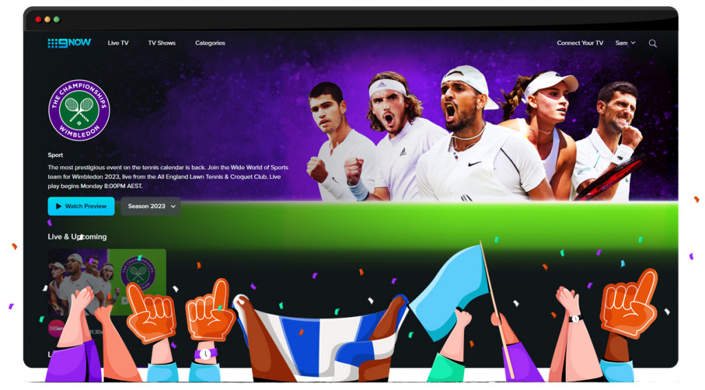 Wimbledon live en gratis streaming op 9Now in Australië