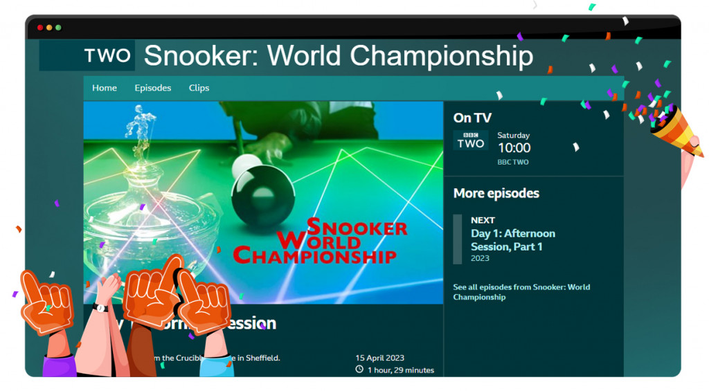 Snooker WM 2023 kostenlos auf BBC iPlayer streamen