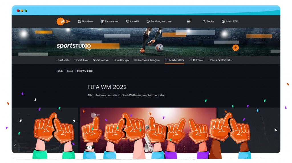 World Cup streaming live and free on ZDF in Germany