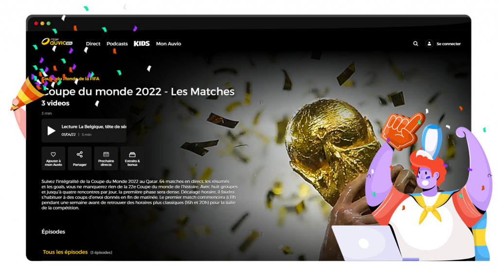 World Cup 2022 streaming live and free on RTBF in Belgium