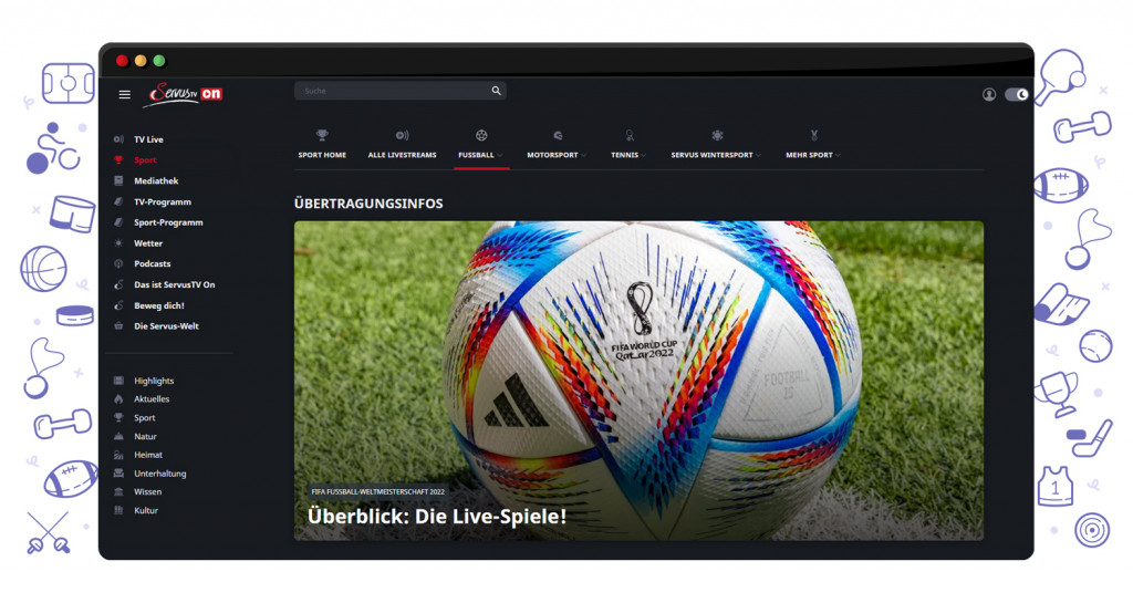 World Cup streaming on ServusTV